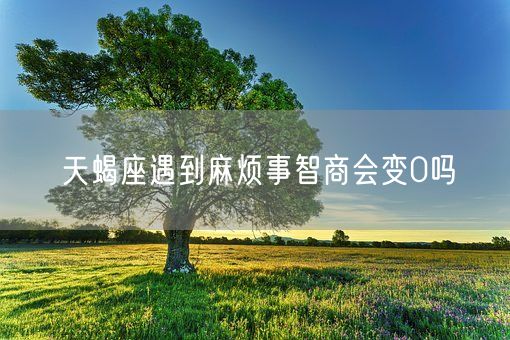 天蝎座遇到麻烦事智商会变0吗(图1)