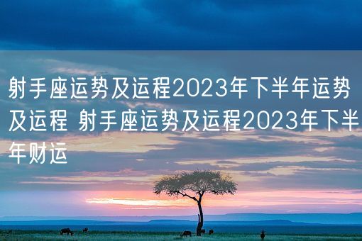 射手座运势及运程2023年下半年运势及运程 射手座运势及运程2023年下半年财运(图1)