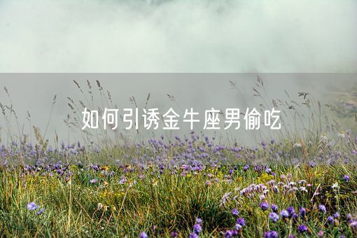 如何引诱金牛座男偷吃(图1)