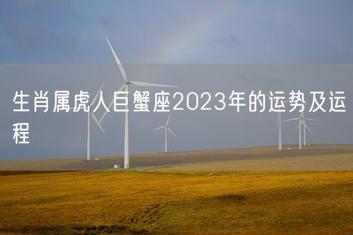 生肖属虎人巨蟹座2023年的运势及运程(图1)