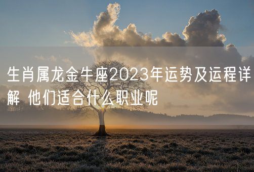 生肖属龙金牛座2023年运势及运程详解 他们适合什么职业呢(图1)