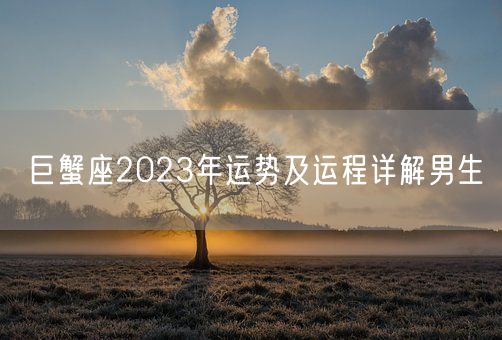 巨蟹座2023年运势及运程详解男生(图1)