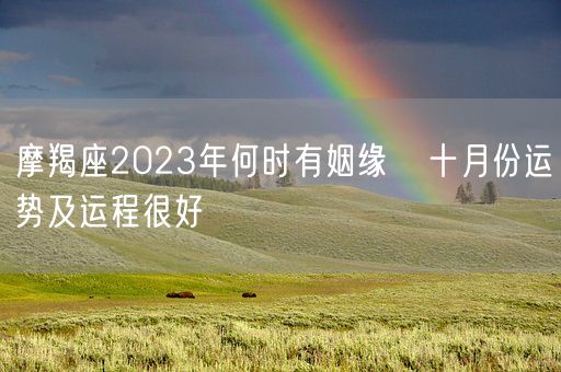 摩羯座2023年何时有姻缘   十月份运势及运程很好(图1)