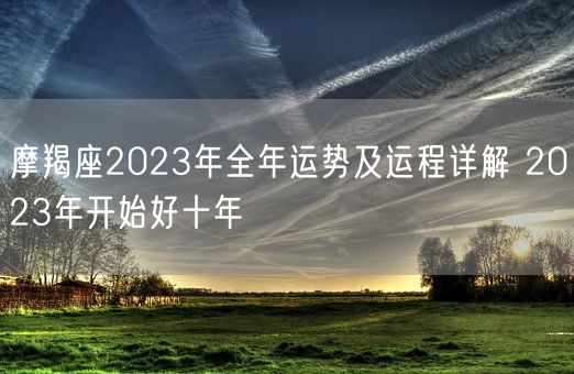 摩羯座2023年全年运势及运程详解 2023年开始好十年(图1)