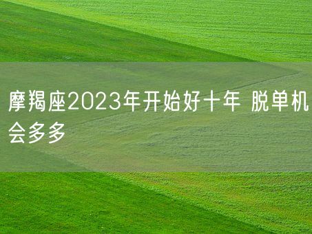 摩羯座2023年开始好十年 脱单机会多多(图1)