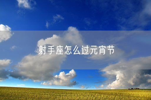 射手座怎么过元宵节(图1)