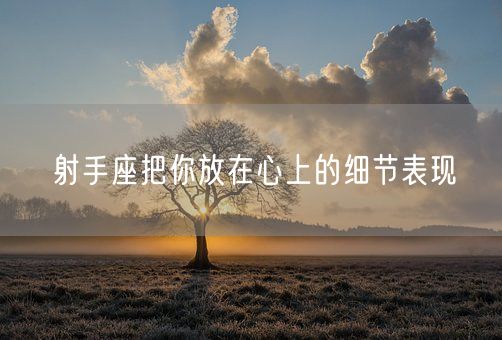 射手座把你放在心上的细节表现(图1)