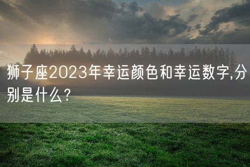 狮子座2023年幸运颜色和幸运数字,分别是什么？(图1)