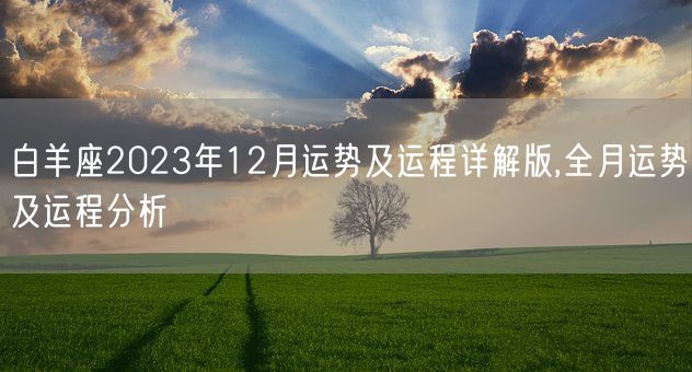 白羊座2023年12月运势及运程详解版,全月运势及运程分析(图1)