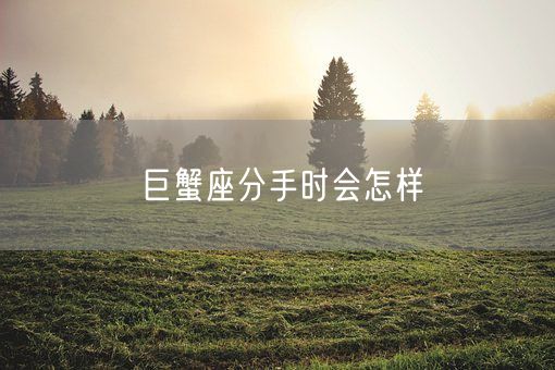 巨蟹座分手时会怎样(图1)