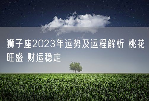 狮子座2023年运势及运程解析 桃花旺盛 财运稳定(图1)