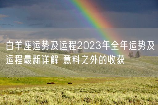 白羊座运势及运程2023年全年运势及运程最新详解 意料之外的收获(图1)