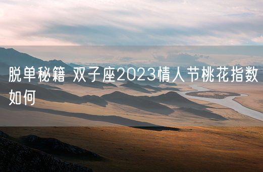 脱单秘籍 双子座2023情人节桃花指数如何(图1)