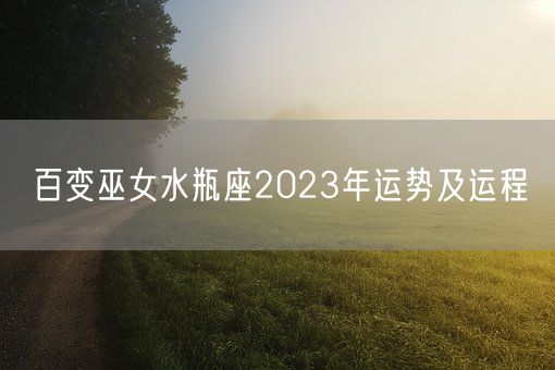 百变巫女水瓶座2023年运势及运程(图1)