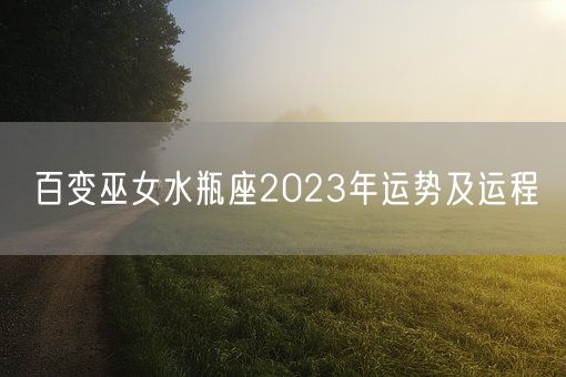 百变巫女水瓶座2023年运势及运程(图1)