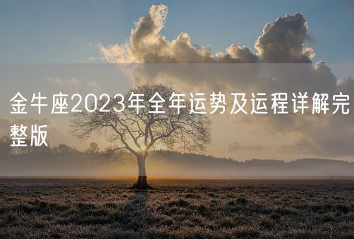 金牛座2023年全年运势及运程详解完整版(图1)