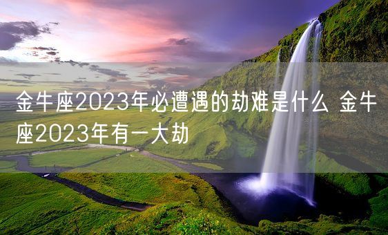 金牛座2023年必遭遇的劫难是什么 金牛座2023年有一大劫(图1)