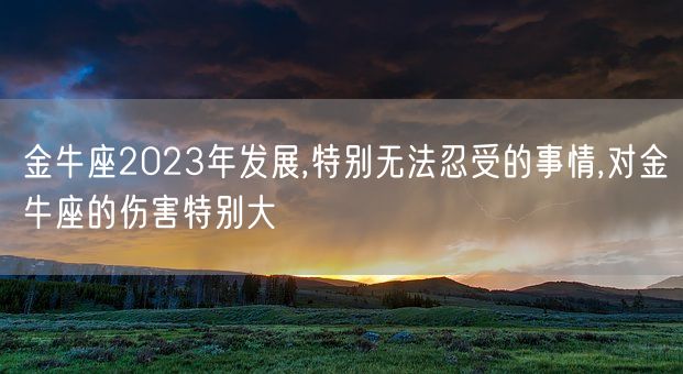 金牛座2023年发展,特别无法忍受的事情,对金牛座的伤害特别大(图1)