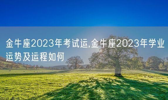 金牛座2023年考试运,金牛座2023年学业运势及运程如何(图1)