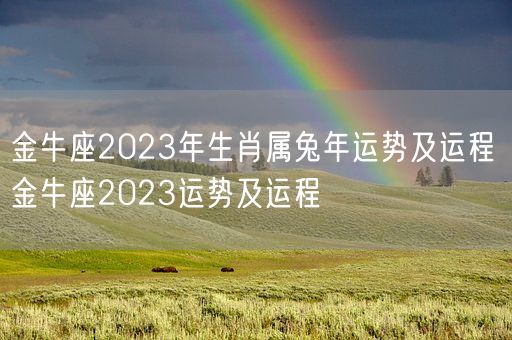 金牛座2023年生肖属兔年运势及运程 金牛座2023运势及运程(图1)