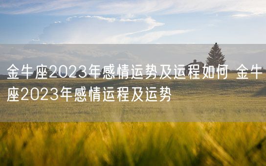 金牛座2023年感情运势及运程如何 金牛座2023年感情运程及运势(图1)