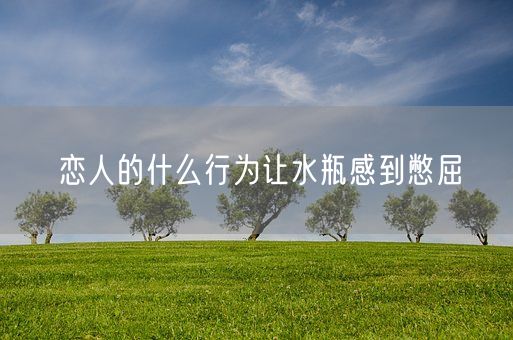恋人的什么行为让水瓶感到憋屈(图1)