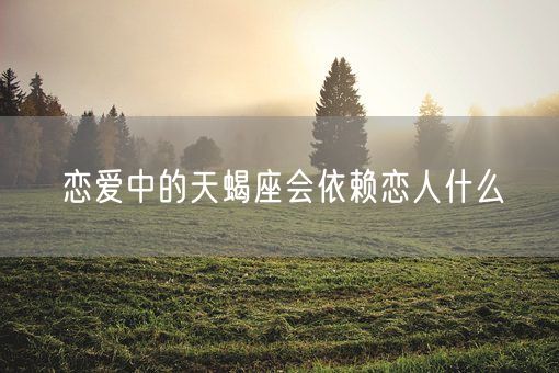 恋爱中的天蝎座会依赖恋人什么(图1)