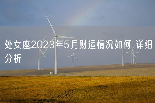 处女座2023年5月财运情况如何 详细分析(图1)