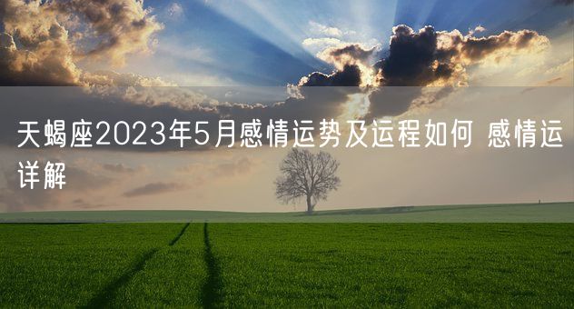 天蝎座2023年5月感情运势及运程如何 感情运详解(图1)