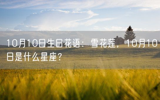 10月10日生日花语：雪花莲，10月10日是什么星座？(图1)