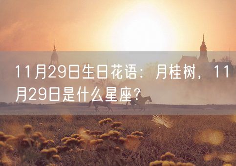 11月29日生日花语：月桂树，11月29日是什么星座？(图1)