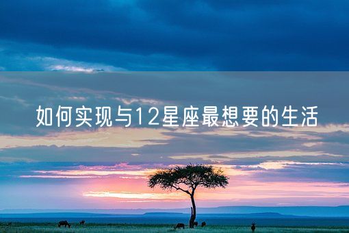 如何实现与12星座最想要的生活(图1)
