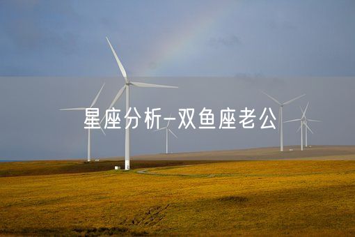 星座分析-双鱼座老公(图1)