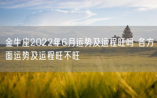 金牛座2022年6月运势及运程旺吗 各方面运势及运程旺不旺(图1)