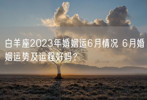 白羊座2023年婚姻运6月情况 6月婚姻运势及运程好吗？(图1)