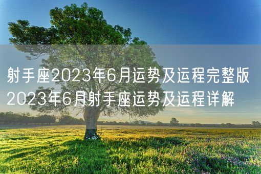 射手座2023年6月运势及运程完整版 2023年6月射手座运势及运程详解(图1)