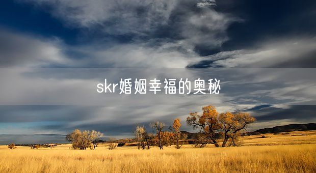 skr婚姻幸福的奥秘(图1)