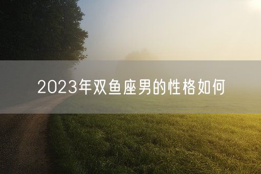 2023年双鱼座男的性格如何(图1)