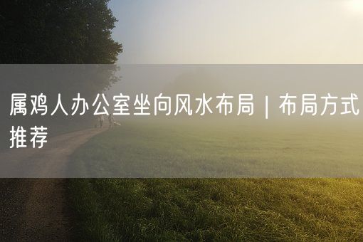 属鸡人办公室坐向风水布局 | 布局方式推荐(图1)