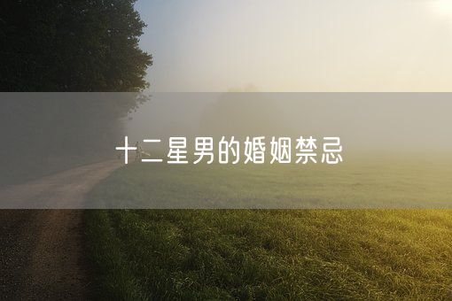 十二星男的婚姻禁忌(图1)