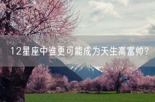 12星座中谁更可能成为天生高富帅？(图1)