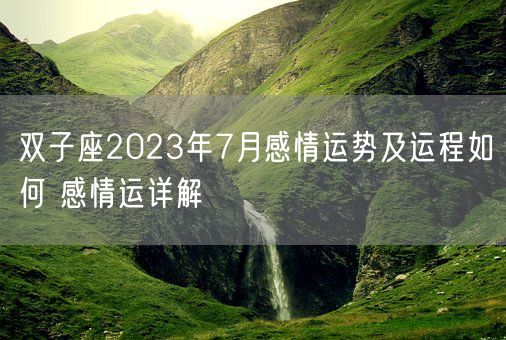 双子座2023年7月感情运势及运程如何 感情运详解(图1)