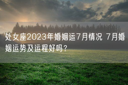 处女座2023年婚姻运7月情况 7月婚姻运势及运程好吗？(图1)