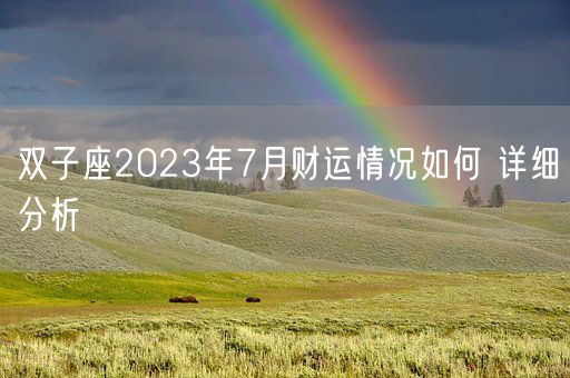双子座2023年7月财运情况如何 详细分析(图1)