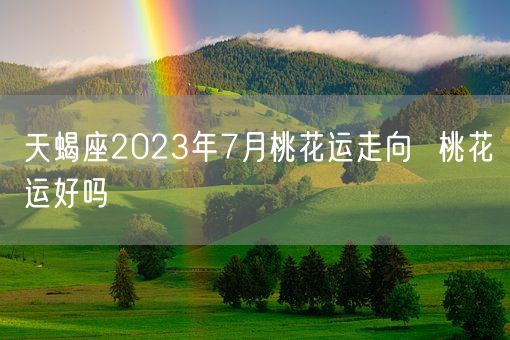 天蝎座2023年7月桃花运走向  桃花运好吗(图1)