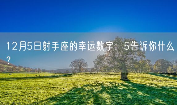 12月5日射手座的幸运数字：5告诉你什么？(图1)