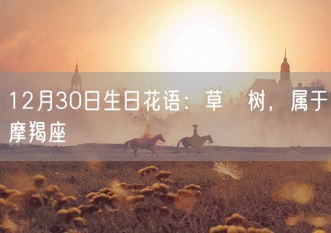 12月30日生日花语：草苺树，属于摩羯座(图1)