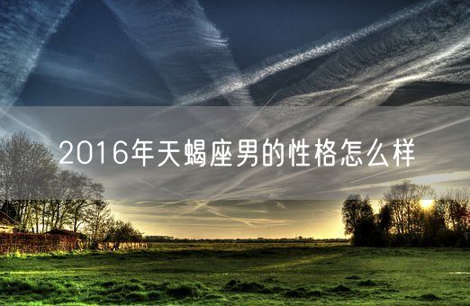 2016年天蝎座男的性格怎么样(图1)