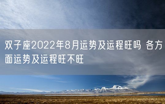 双子座2022年8月运势及运程旺吗 各方面运势及运程旺不旺(图1)