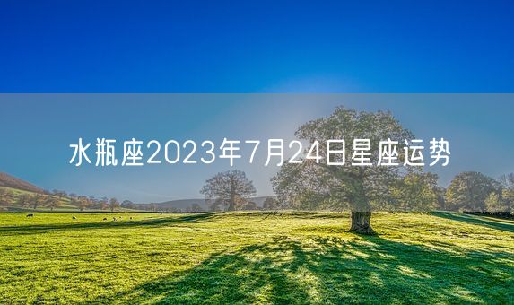 水瓶座2023年7月24日星座运势(图1)